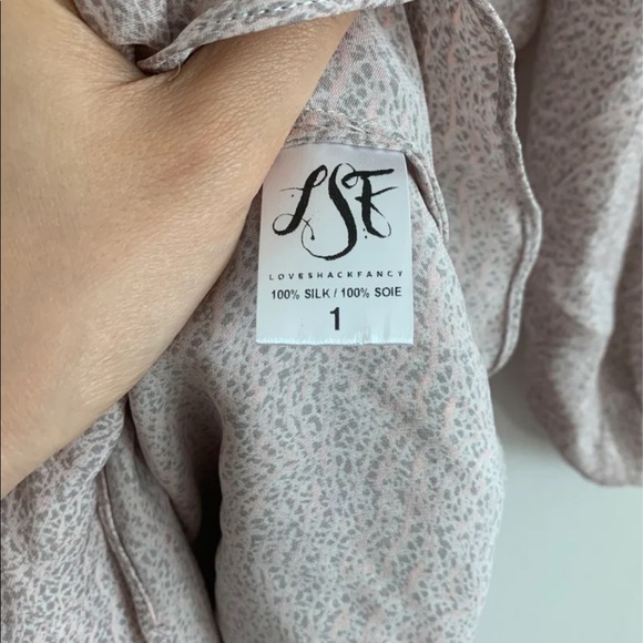 NWOT Loveshackfancy lilac popover silk dress - Picture 6 of 7